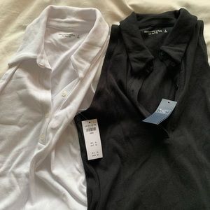 Set of 2 NWT soft ribbed thong polo body suit $80 value